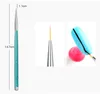 Tamax 3 PCS Set Nail Art Liner Painting Brush 5mm 8mm 11mm Nail Drawing Dotting Brushes UV Gel Acrylic Manicure Nails Brush Pen