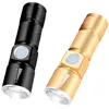 Teleskopisk zoombar ficklampa Portable Mini LED XPE -ficklampor med 18650 Batteri 3 -läge Vattentät USB -laddningsbar campinglamp