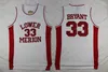 NCAA 2012 팀 미국 낮은 부로 33 Bryant Jersey 대학 남자 고등학교 농구 하이너 꿈 빨간색 흰색 파란색 스티치 스포츠 팬들을위한 최고 품질 판매