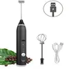 Portable Blender Machine laddningsbara äggverktyg Streaming Beater Handheld Foam Maker med rostfritt Whisk Coffee Frother för Cappu2224418