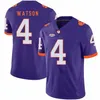 NCAA Clemson Tigers Bianco Orange Purple 4 Deshaun Watson 16 Trevor Lawrence 9 TRAVIS ETIENNE JR. ricamo a punto di calcio College Football