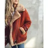 Women Suede Leather Lamb Fur Coats Fashion Winter Warm Thick Wool Teddy Motorcycle Jackets Coats Plus Size Overcoats