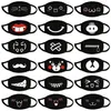 Unisex Cartoon Funny Teeth Letter Mouth Black Cotton Half Mouth Mask Anti-bacterial Dust Winter Warm Cute Masks In stock!!!