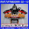 Kit para HONDA Interceptor VFR800RR Repsol preto 02 08 09 10 11 12 258HM.41 VFR 800RR 800R VFR800 RR 2002 2008 2009 2010 2011 2012 Carenagem