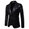 2019 Shiny Gold Sequin Glitter Blazer Jacket Men Costume Homme Stage Clothes Men Nightclub Prom Suit Blazer For singers