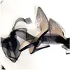 2019 vente chaude de haute qualité dames talon haut ceinture transparente forage chaussures habillées, dames mode sexy sandales de fête chaussures de mariage # 05