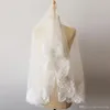 Vvelos de noiva curto uma camada borda do laço branco marfim véu de casamento tule véu de noiva barato acessórios de casamento voile mariage cpa217051356