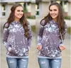 Mulheres Outono Manga Longa Sueter Meninas Capuz Cópia Floral Capuz Casaco Com Capuz Moda Jumper Tops Pulôver Hoodie Esporte Casual Outerwear C6294