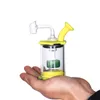 4,5 "Sätt ihop silikon Bong -vattenpipa glasduschhuvud percolator Easy Clean Dab Rigs med 4mm kvartslanger mini bongs
