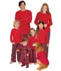 Nieuwste Kerst Pyjama's Familie Kijk Kerstrooster Gedrukt Kleding Sets Home Pyjama Outfits Familie Matching Kleding Sets Matching Outfits