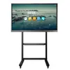 Soulaca 65 inches Touchscreen Electronic Smart White Board Interactive Presentation LCD Screen for Office Business with Rolling TV Stand