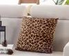 Djurmönster kuddväska leopard zebra kudde kudde täcker kvadrat super mjukt kasta örngott kuddehölje för bänk soffa