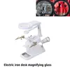 Freeshipping LED Electric Magnifier Multi Function Machine Lödning Järnhållare Bord Förstoringsglas Elektrisk järnsvetsningsverktygssats