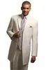 Hohe Qualität Kerbe Revers Groomsmen Vier Tasten Bräutigam Smoking Männer Anzüge Hochzeit / Abschlussball / Abendessen Best Man Blazer (Jacke + Hose + Weste + Tie) M01