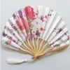 Hand gehouden fans zijde bamboe vouwen fans handheld gevouwen ventilator Chinese stijl voor kerk bruiloft gift vintage home decor