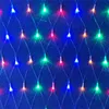 Weihnachtsbeleuchtung führte wasserdichte Outdoor-Weihnachtsbeleuchtung Lichterkettenvorhänge Netzlichter Acht-Funktions-Außendekoration Fischernetz 281N
