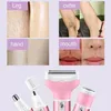 Kemei KM-6637 Electric Shaver 4 in 1 Rechargeable Hair Trimmer Women Hair Removal Machine Epilator Eyebrow Nose Trimmer Razor