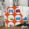 Camping Car série couverture carrée hiver coloré enfants ménage couverture épaissie chaud jeter tapis pour enfants 130 cm * 150 cm A07