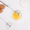 Semi-automatic Egg Whisk Stainless Steel Hand Push Blender Egg Beater Milk Frother Mixer Stirrer Kitchen Stiring Tool XBJK1911