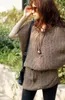Длинная цепочка свитера с кожаным шнурком в стиле ретро Пробка из дерева