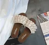Heißer Verkauf-Frauen koreanische stilvolle Flock-Spitze-Slipper Studentin Sommer flach kausalen Sandalen Schuh Drop Ship