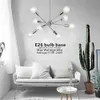 8 Lights Modern Sputnik Chandelier Lighting with Adjustable Arms Mid Century Pendant Light Vintage Industrial Farmhouse Ceiling Light