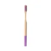 Reusable bamboo toothbrush natural wooden round handle hard bristle with Kraft box travel hotel eco friendly