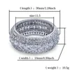 Hip Hop Mężczyzna Biżuteria Pierścienie Moda Pozłacane Iced Out Full Diamond Diamond Finger Pierścień Bling Cubic Cyrkon Love Ring Wedding