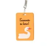 Cartoon Candy card holder colorful students bus card case lanyard plastic work ID Neck Strap Card Bus holders work cards