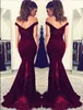 2019 New Design Mermaid Bridesmaid Dresses Sweep Train Chiffon Off The Shoulder Appliques Lace Beaded Cheap Wedding Guest Dresses