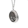1pc Tree of Life Essential Oil Diffuser Locket Necklace Pendant Collections Aroma Jewelry XSH5241