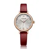 Julius Women's Watch for Small Wrist Ladies Top Quality Luxury Blue Wristwatches Japan Movement Waterproof Leather Clock JA-1077