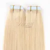 Tape Hair Extensions Naturliga Human Hair Extensions Silky Brazilian Virgin Hair Tape Skin Weft Multi Färger VMAe Hairpiece 40 st 100g