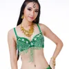 Belly Dance Frans halter Topp Sequin Beaded Women Girls Costume Underware Festival Dancing Outfit 9 Färger för Lady