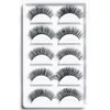 5 paires Mink Fals Cils se désordonner les cils doux naturels pour les yeux faits à la main épais 9310713