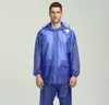 Adulto espessamento equitação capa de chuva pvc divisão capa de chuva terno acampamento ao ar livre à prova dwaterproof água unisex moda chuva wear8179368