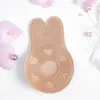 2Pcs/Pair Women Cute Rabbit Ear Invisible Bra Lifting Chest Stickers Breathable Bio-Silicone Nipple Cover Anti-Sagging Chest Pad