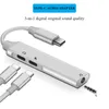 Multiport HUB Aluminum Alloy Type-C Adapter For MacBook 3 in 1 3.5mm Earphone Jack PD Charging Cable Reader Converter PC Computer