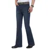 Męskie Casual Stretch Skinny Mid Walii Flare Dżinsy Spodnie Boot Cut Spodnie Męskie Streetwear Wiosna 2020 Nowa Sprzedaż