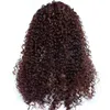 Parrucca piena in fibra sintetica termoresistente riccia Glueless parrucca profonda 14-26 pollici con capelli del bambino Mezza mano legata