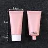 Matte Pink 50ml Plastic Squeeze Container Cosmetic Lotion Bottle 50g Empty Soft Tube Frost Facial Cream Packaging Free Shipping