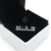 Neuer CZ-Diamant-Roségold-Ring aus 925er-Sterlingsilber, Hochzeit, Original-Box-Set für Pandora-Damenring, Weihnachtsgeschenk, kostenloser Versand