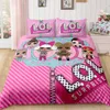 3D Cartoon LOL cute Duvet cover set with pillowcases for kids290Q