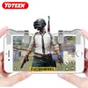 Yoteen Pubg携帯電話メタルの物理的なジョイスティックの火ボタンAIMキーボタンL1 R1トリガ透明シルバー