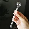 Wholesale Clear Pyrex Glass Oil Burner Pipes Spoon Pipe 4 Inch 6 Inch Mini Straight Tube Hand Pipes Smoking Accessories