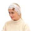 Kobiety Dzianiny Szydełka Pałąk Zimowy Sporty Hairband Turban Ponytail Czapki Rozciągliwe Headwrap Hear Warmer Beanie Cap Opaski