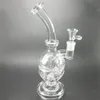 Head Skull Glass Water Pipes hookahs Recycler Inline Perc Dab Rigs 9Inch Bong 14mm Junta para chicha