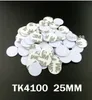 125khz Proximity Token Tag EM4100 TK4100 RFID Coin Tag ID-kaart Lees alleen toegangscontrole kaart Diameter 25mm