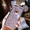 3d bling caso da orelha do rato para iphone 7 6 6 s plu 5 5S se silicone suave luxo glitter case capa para iphone7