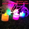 1 pc 4.2 * 3.7cm Creative LED Candle Multicolor Lamp Simulering Färg Flame Tea Ljus Hem Bröllop Födelsedag Julfest dekoration